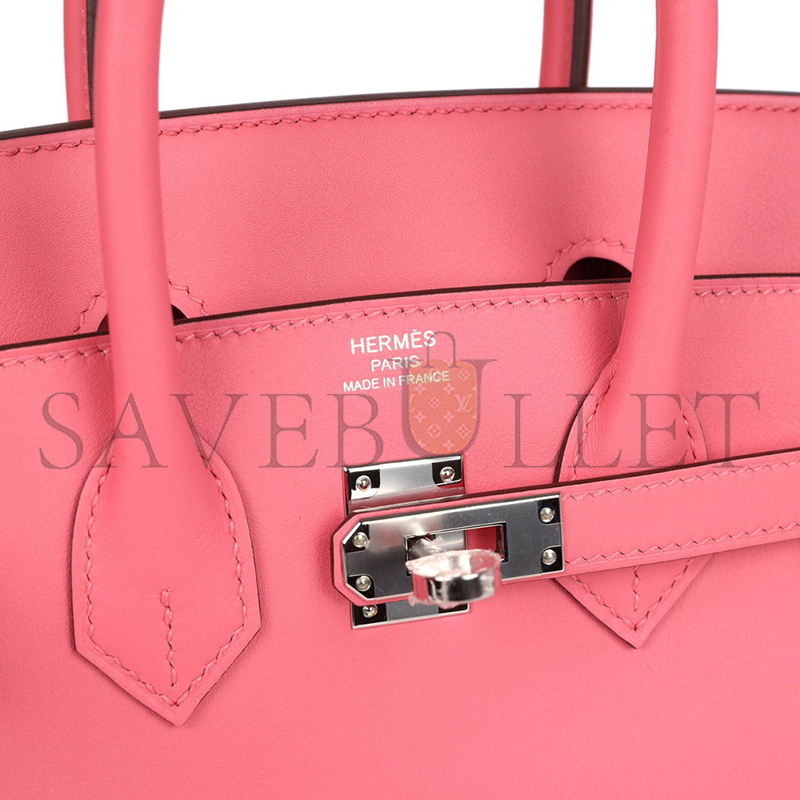 H**me5 birkin 25 rose azalee swift palladium hardware (25*20*13cm)